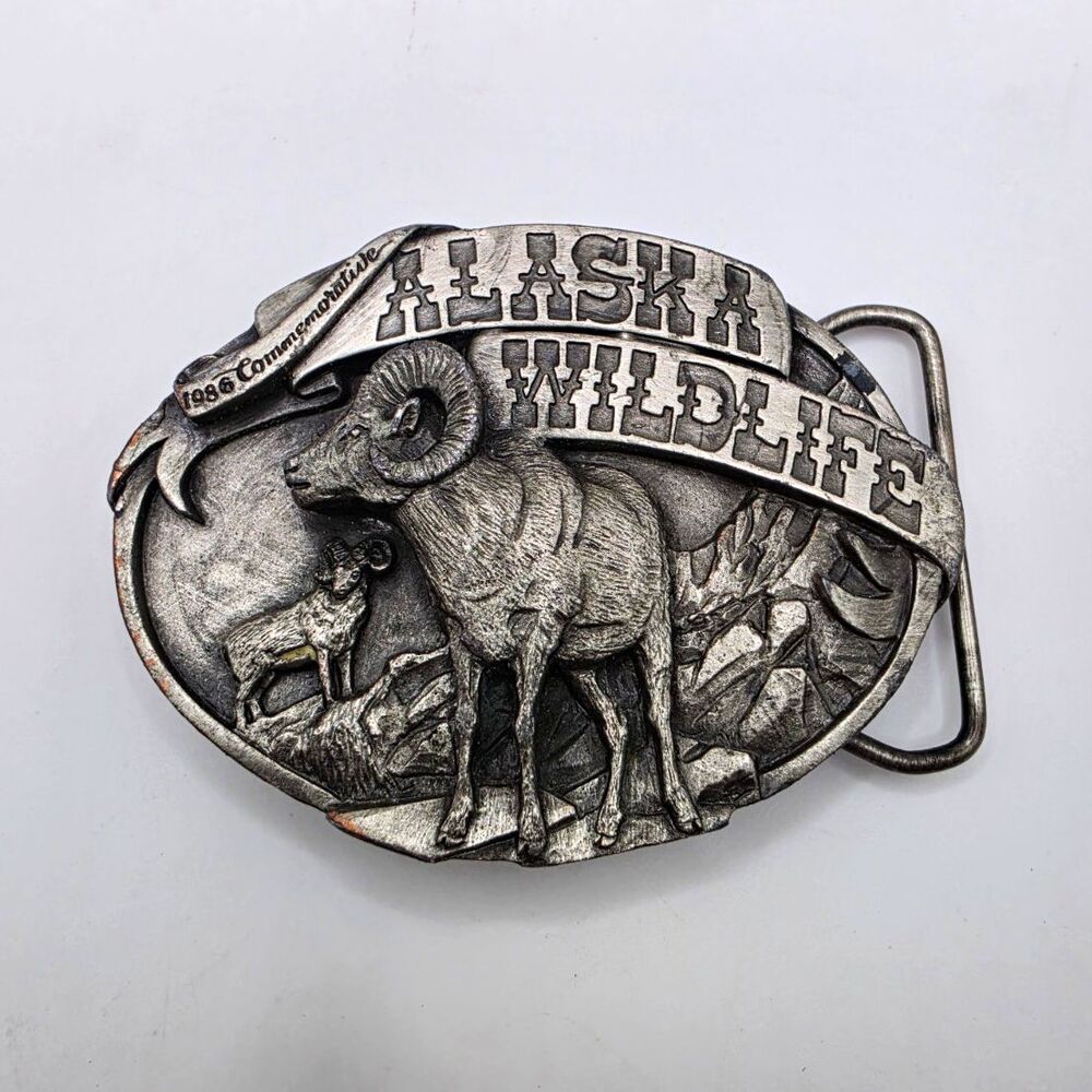 1986 Siskiyou Alaska Wildlife Dall Sheep Belt Buckle Limited Edition 839/2500